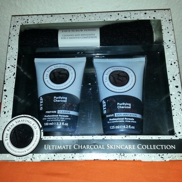 THE REAL SHAVING CO. ULTIMATE CHARCOAL SKINCARE COLLECTION Gift Set Made England - Picture 1 of 3